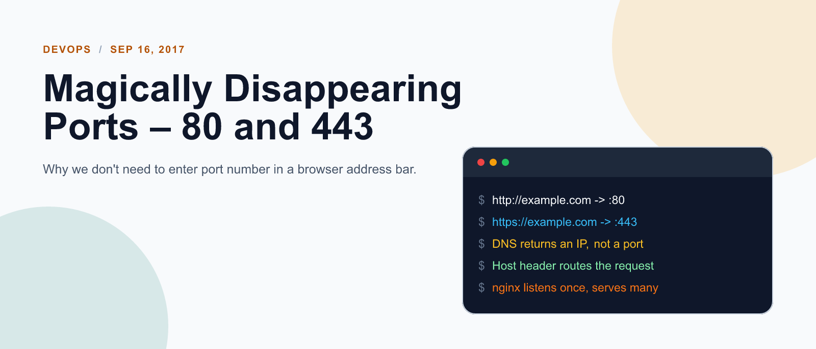 Magically Disappearing Ports – 80 and 443