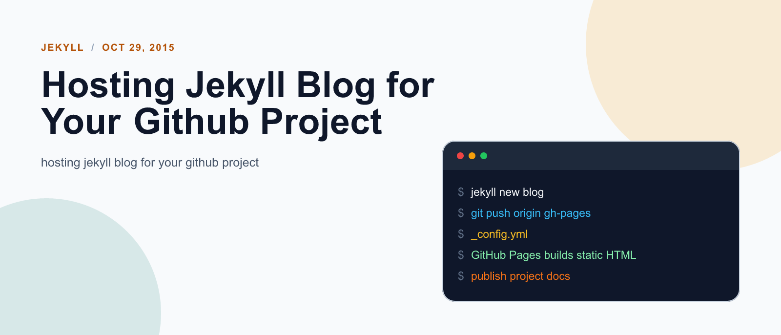 Hosting Jekyll Blog for Your Github Project