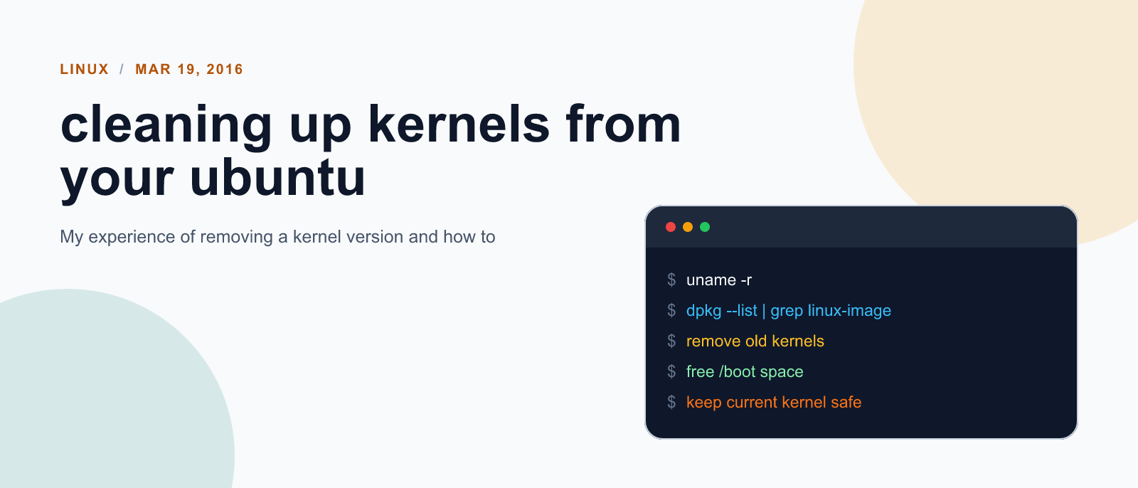 cleaning up kernels from your ubuntu
