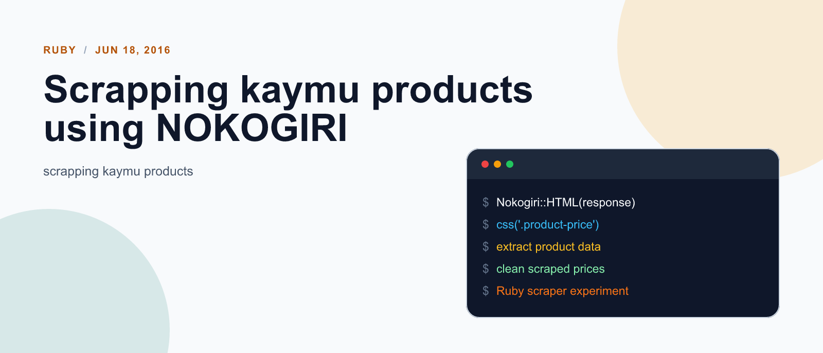 Scrapping kaymu products using NOKOGIRI
