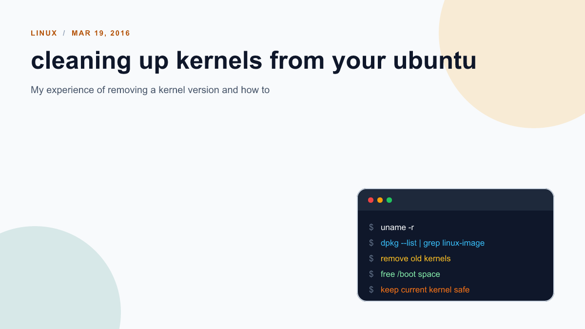 cleaning up kernels from your ubuntu