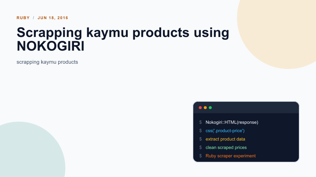 Scrapping kaymu products using NOKOGIRI